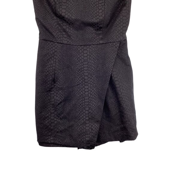 DO+BE Womens Romper‎ Size Small Black One Shoulder Black Croc Pattern - Picture 5 of 9